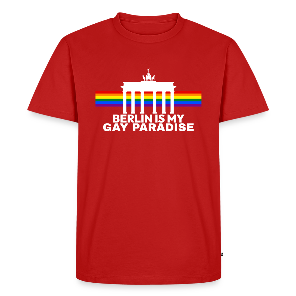 BERLIN IS MY GAY PARADISE Premium Pride T-Shirt - Rot