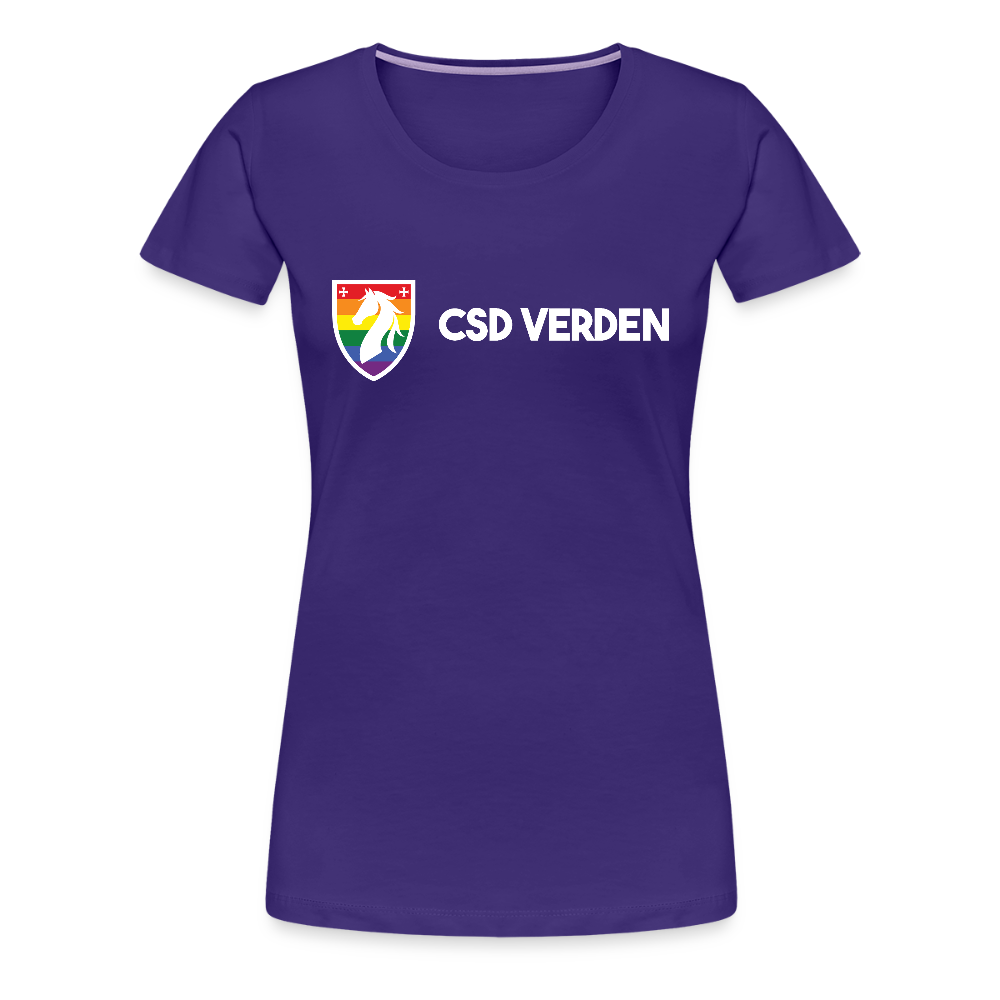 CSD Verden Premium Pride T-Shirt Tailiert Doppelseitig - Lila