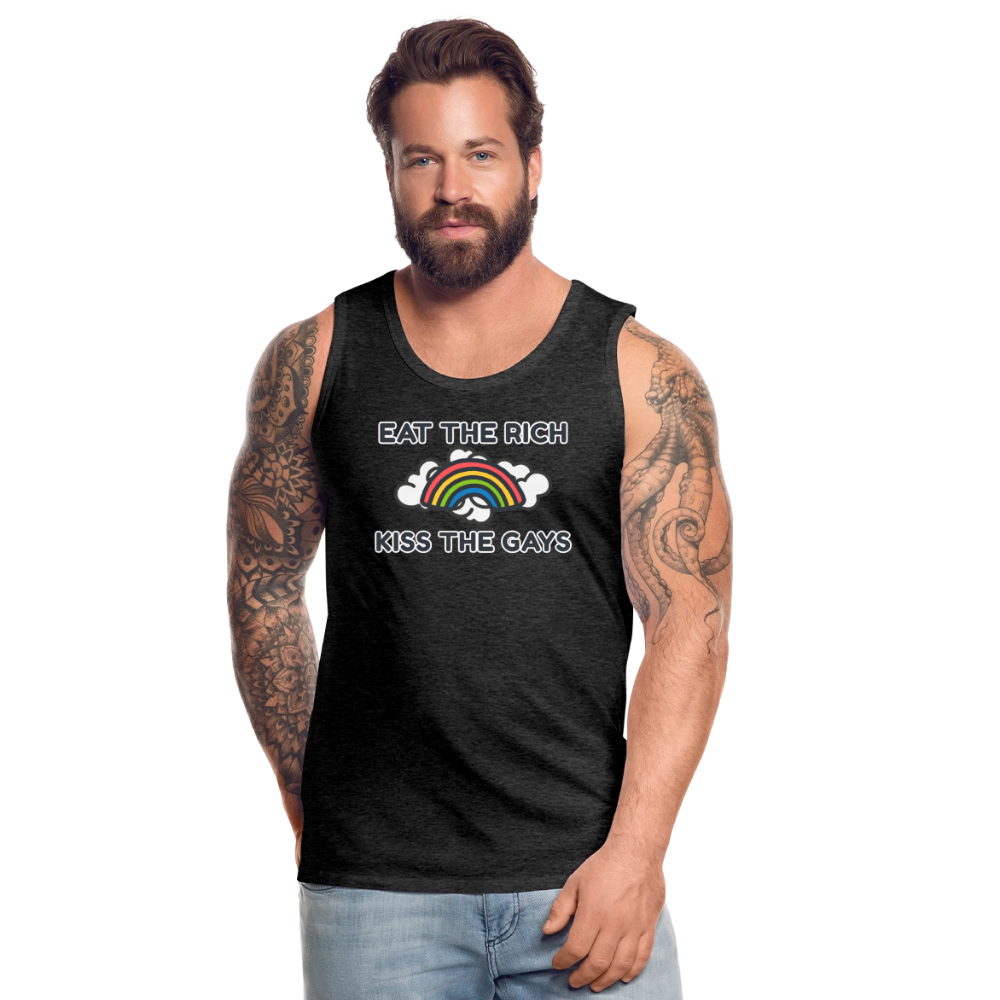Eat the Rich, Kiss the Gays! Premium Tank Top - Anthrazit