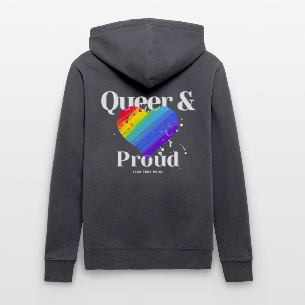 Queer & Proud | Pride Bio-Hoodie Unisex - Indigoblau