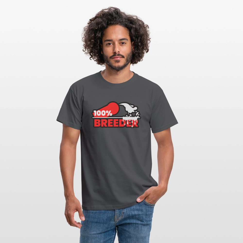 100% BREEDER | Kink Fetish Pride T-Shirt - Anthrazit