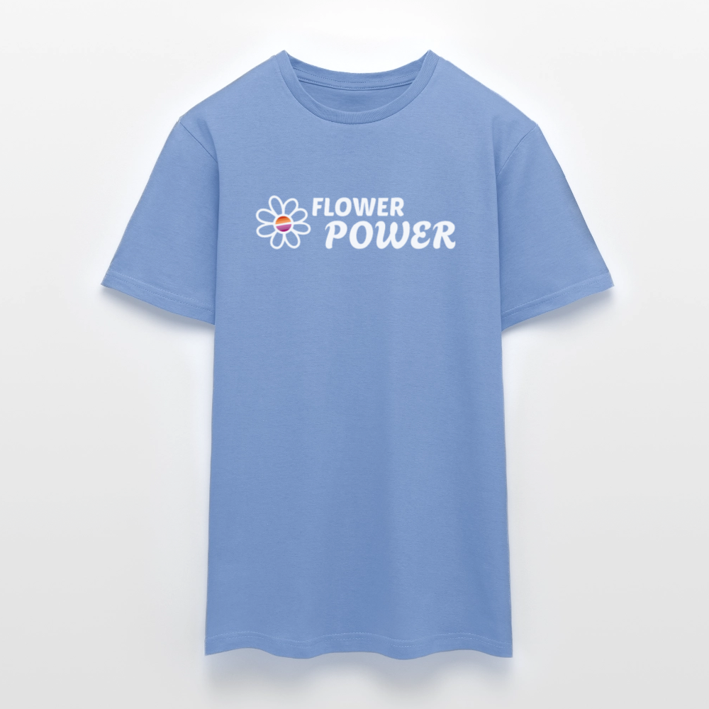 Flower Power! | Lesbian Pride T-Shirt - carolina blue