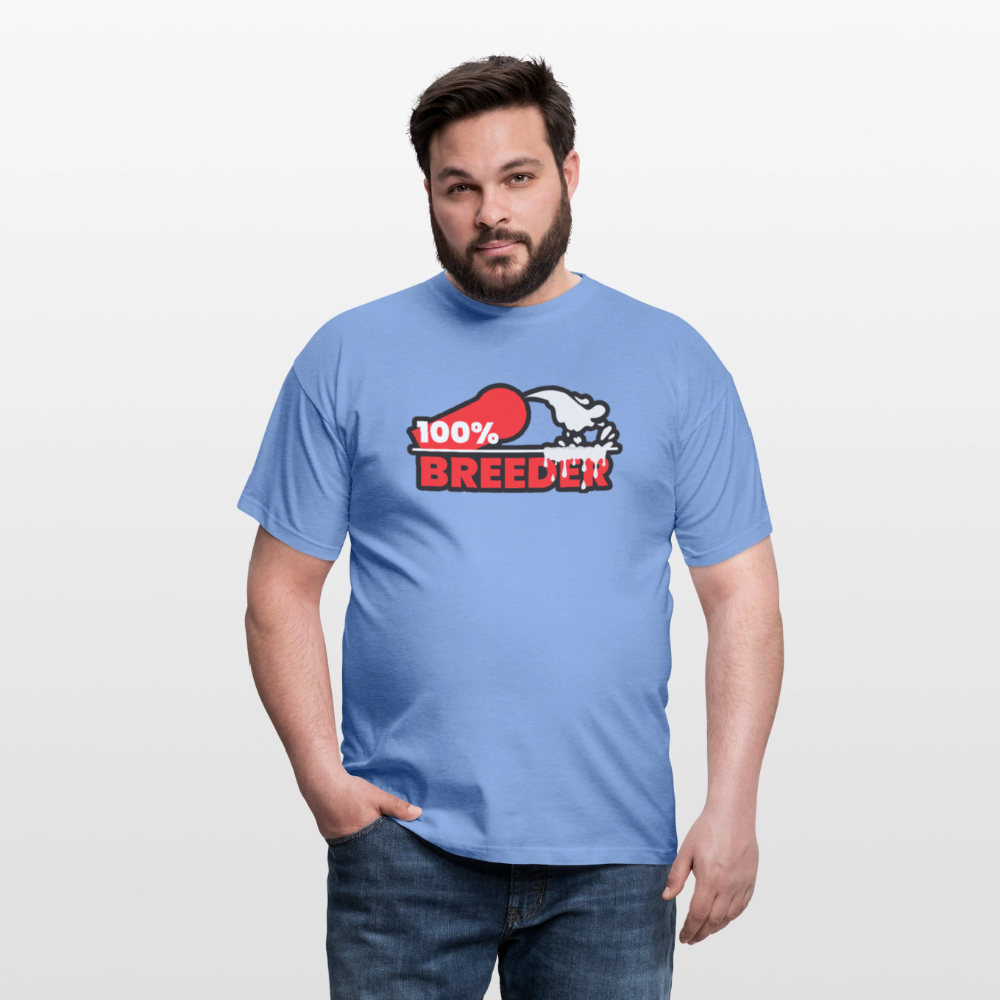 100% BREEDER | Kink Fetish Pride T-Shirt - carolina blue