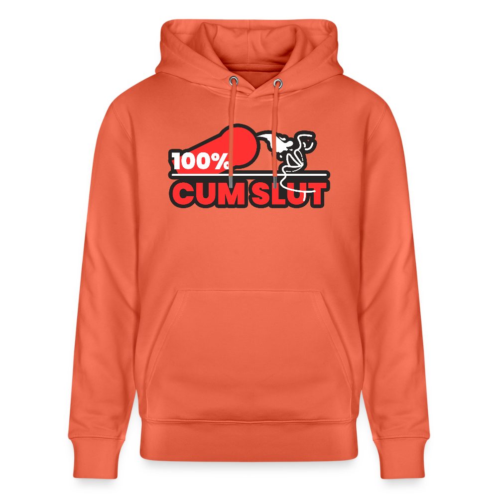 100% CUM SLUT | Kink Fetish Pride Bio-Hoodie Unisex - Hellrot