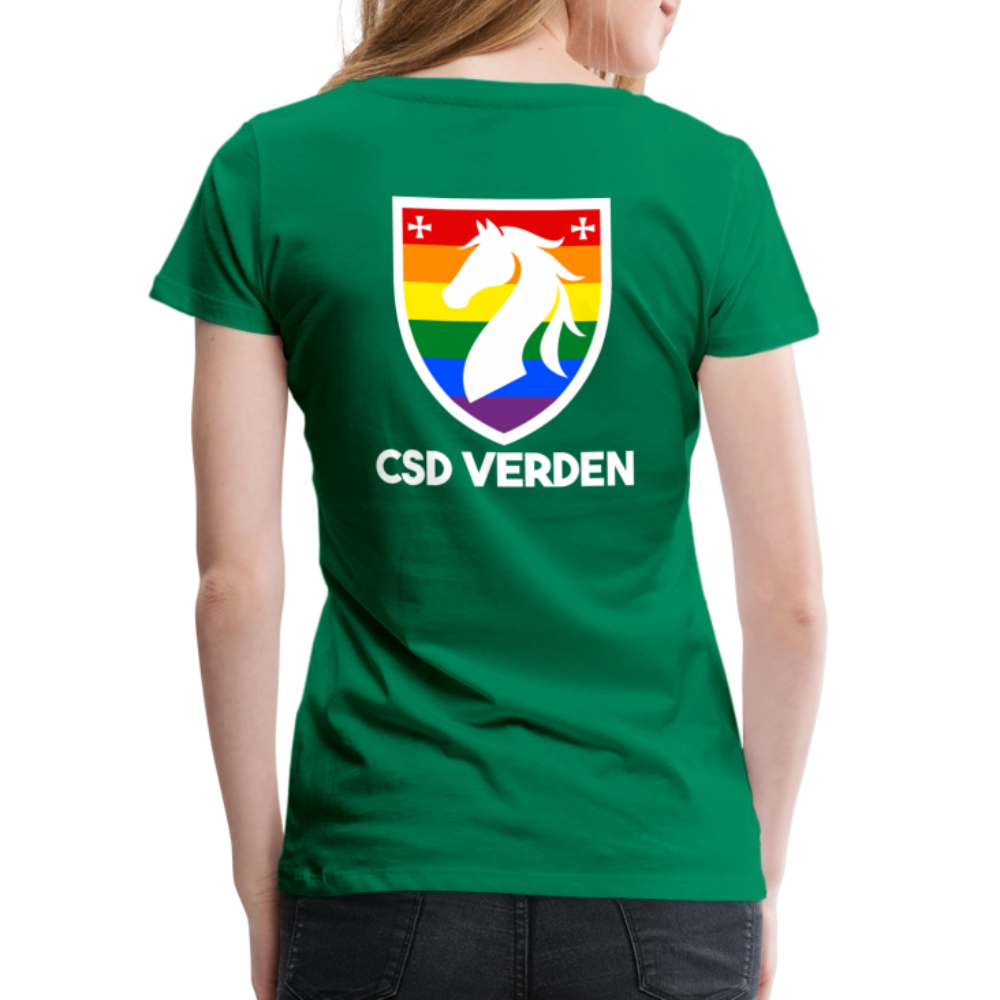 CSD Verden Premium Pride T-Shirt Tailiert Doppelseitig - Kelly Green