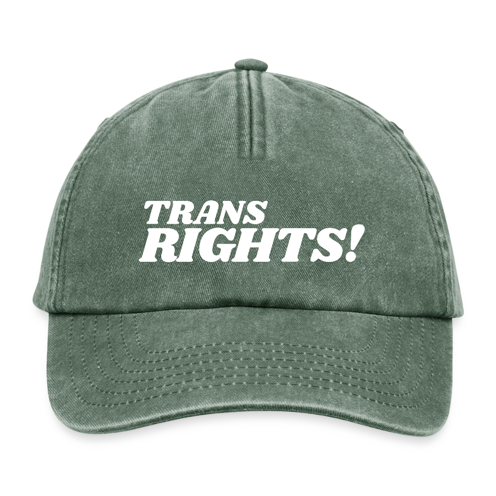Trans Rights! | Pride Vintage Cap - Vintage Flaschengrün