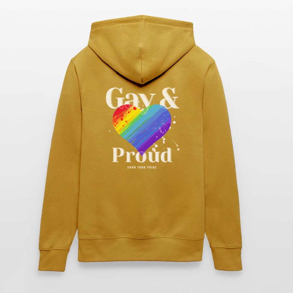 Gay & Proud | Pride Bio-Hoodie Unisex - Ocker