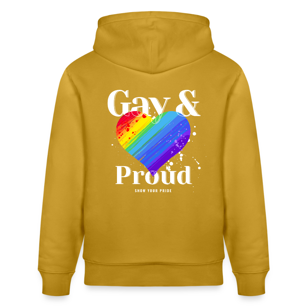 Gay & Proud | Pride Bio-Hoodie Unisex - Ocker