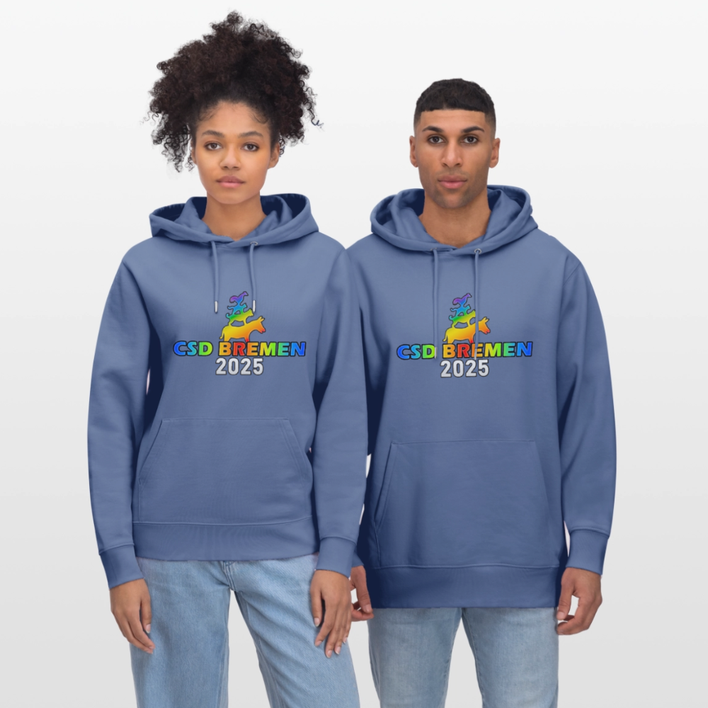 CSD Bremen 2025 Pride Unisex Bio-Hoodie - Blau