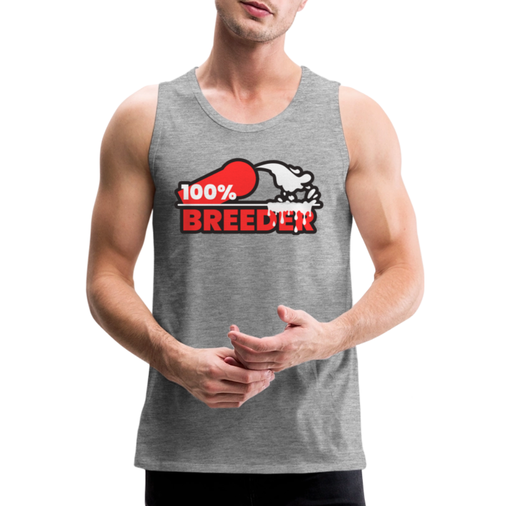 100% BREEDER | Kink Fetish Pride Premium Tank Top - Grau meliert
