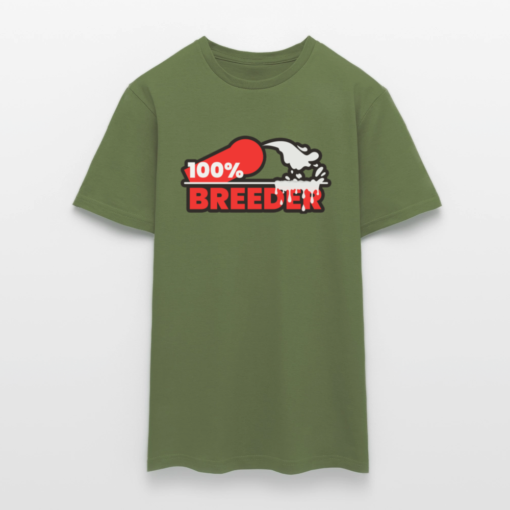 100% BREEDER | Kink Fetish Pride T-Shirt - Militärgrün
