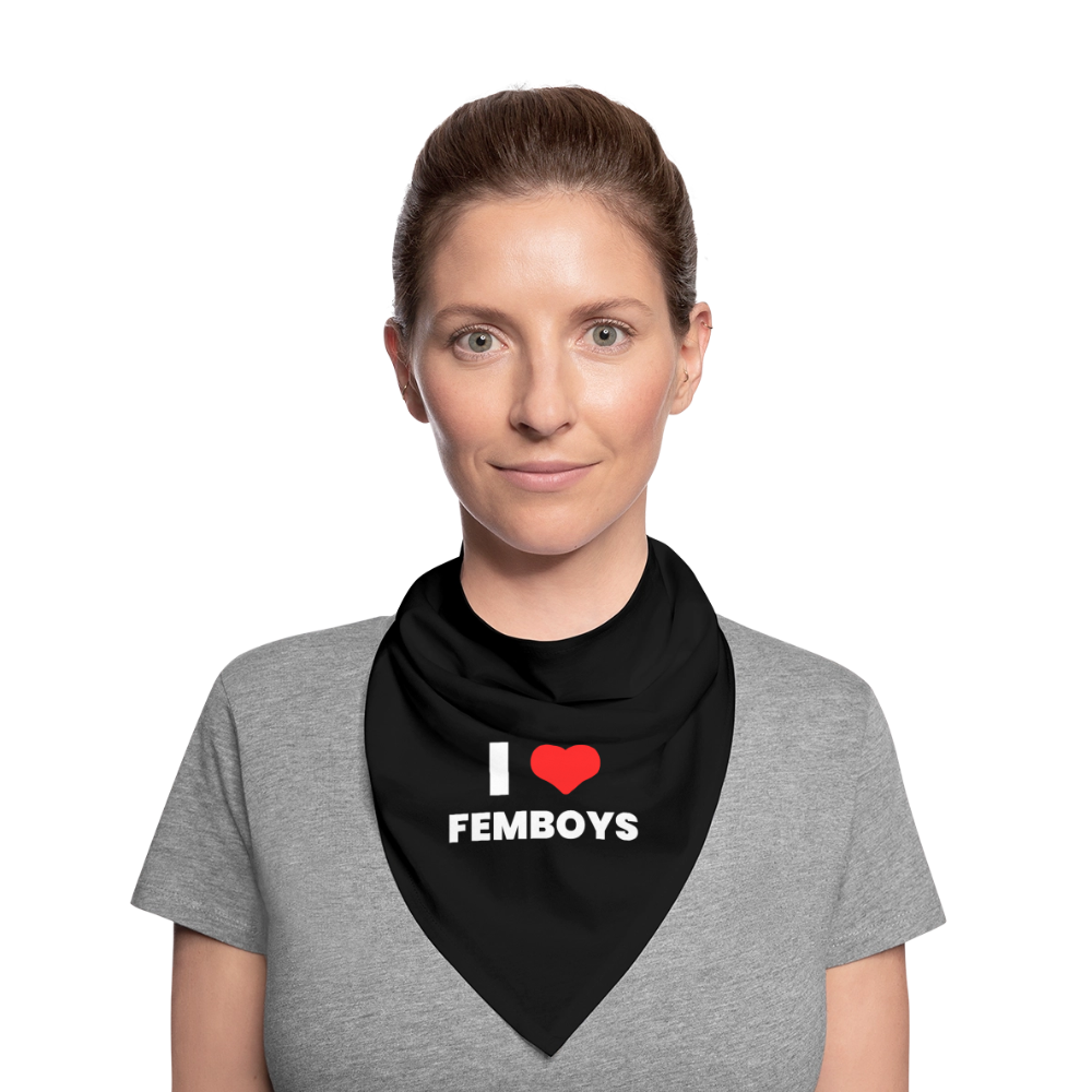 I LOVE FEMBOYS | Kink Fetish Pride Bandana - Schwarz