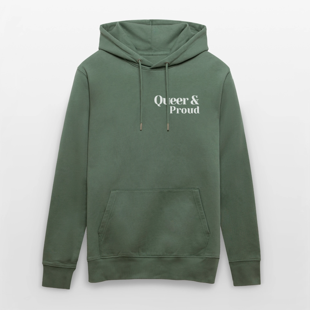 Queer & Proud | Pride Bio-Hoodie Unisex - Tanngrün