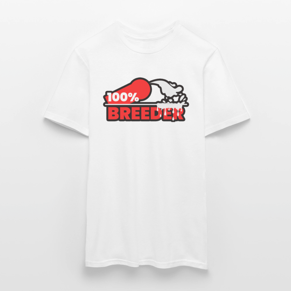 100% BREEDER | Kink Fetish Pride T-Shirt - Weiß