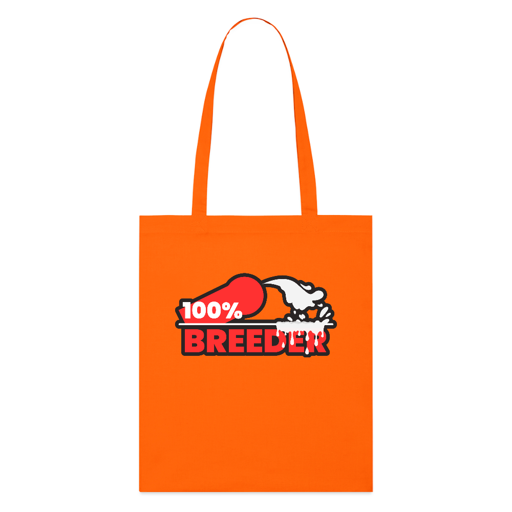100% BREEDER | Kink Fetish Pride Bio-Stoffbeutel - Tieforange