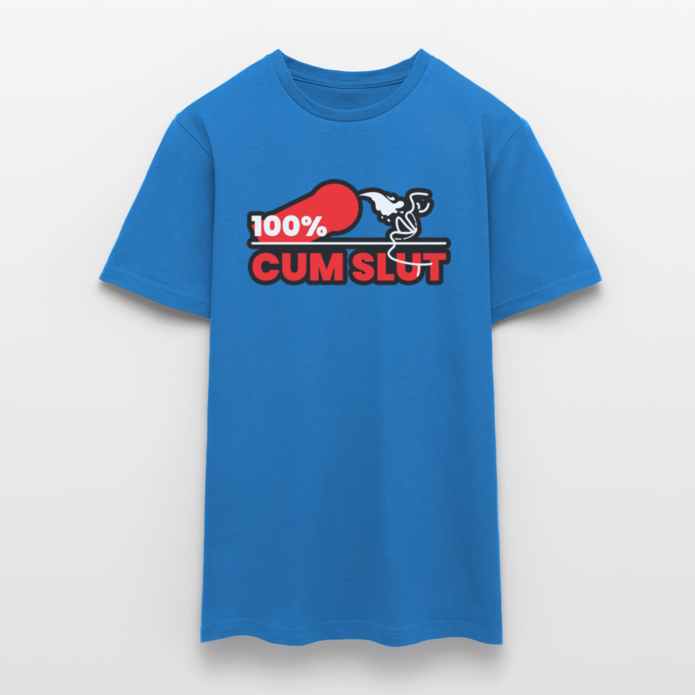 100% CUM SLUT | Kink Fetish Pride T-Shirt - Royalblau