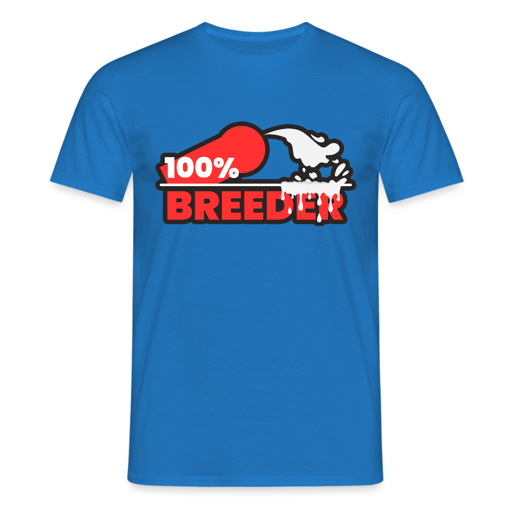 100% BREEDER | Kink Fetish Pride T-Shirt - Royalblau