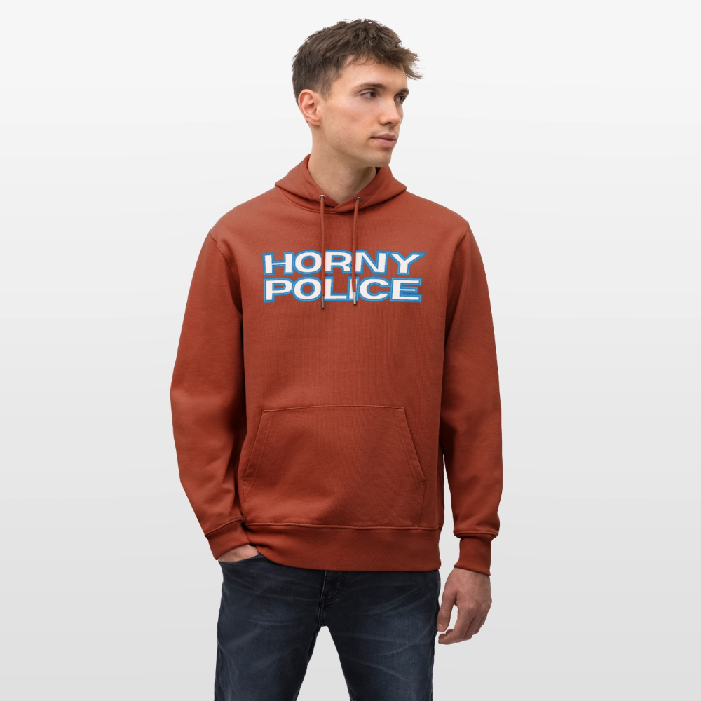 HORNY POLICE | Kink Fetish Pride Bio-Hoodie Unisex - Terrakotta