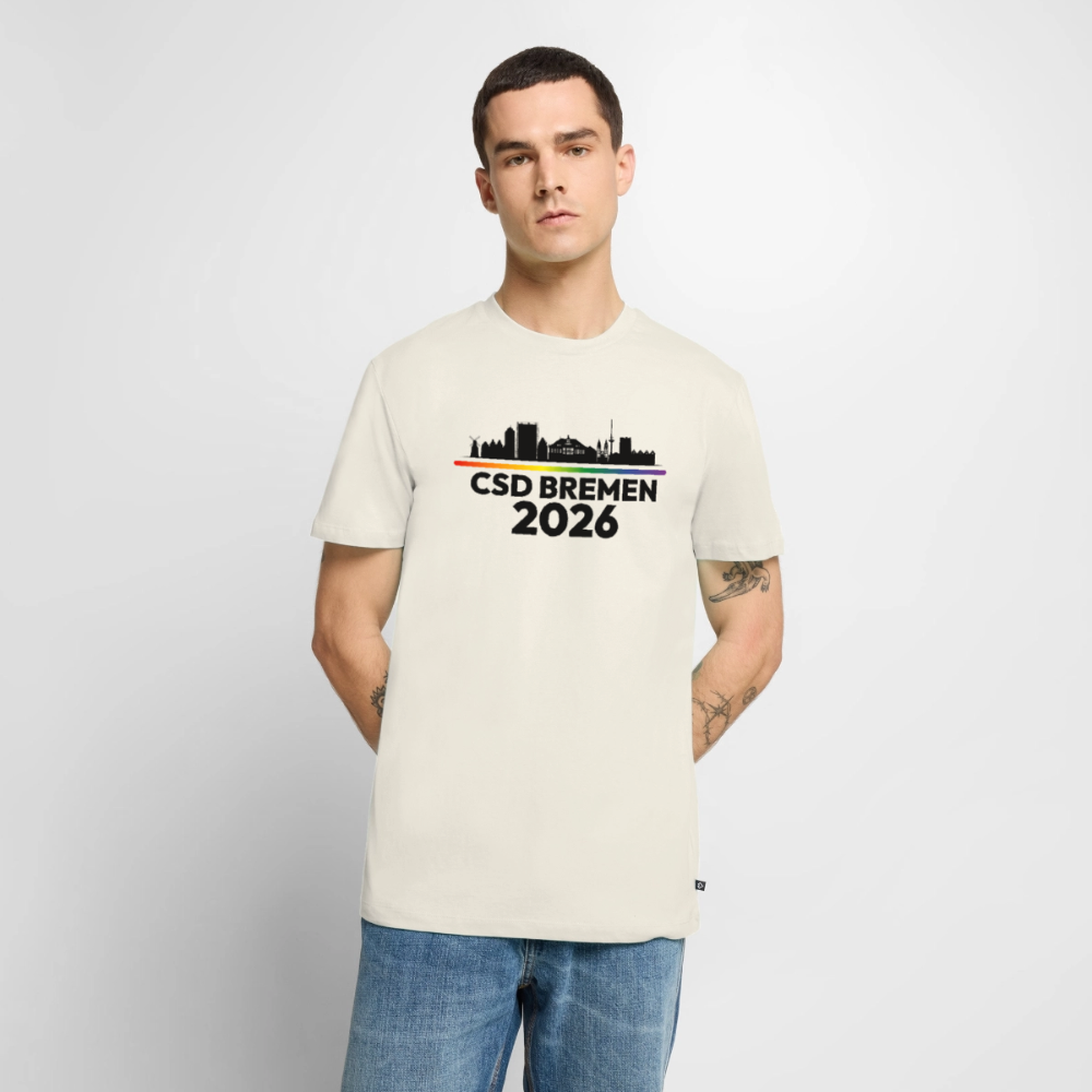 CSD BREMEN 2026 Pride Premium T-Shirt Weiß dunkle Schrift - Naturweiß