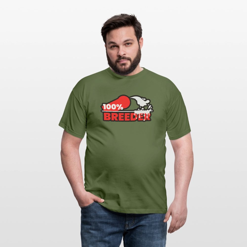 100% BREEDER | Kink Fetish Pride T-Shirt - Militärgrün