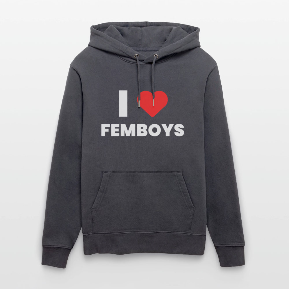 I LOVE FEMBOYS | Kink Fetish Pride Bio-Hoodie Unisex - Indigoblau