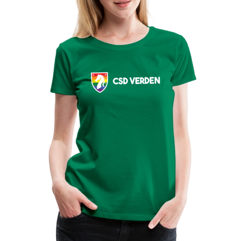 CSD Verden Premium Pride T-Shirt Tailiert Doppelseitig - Kelly Green