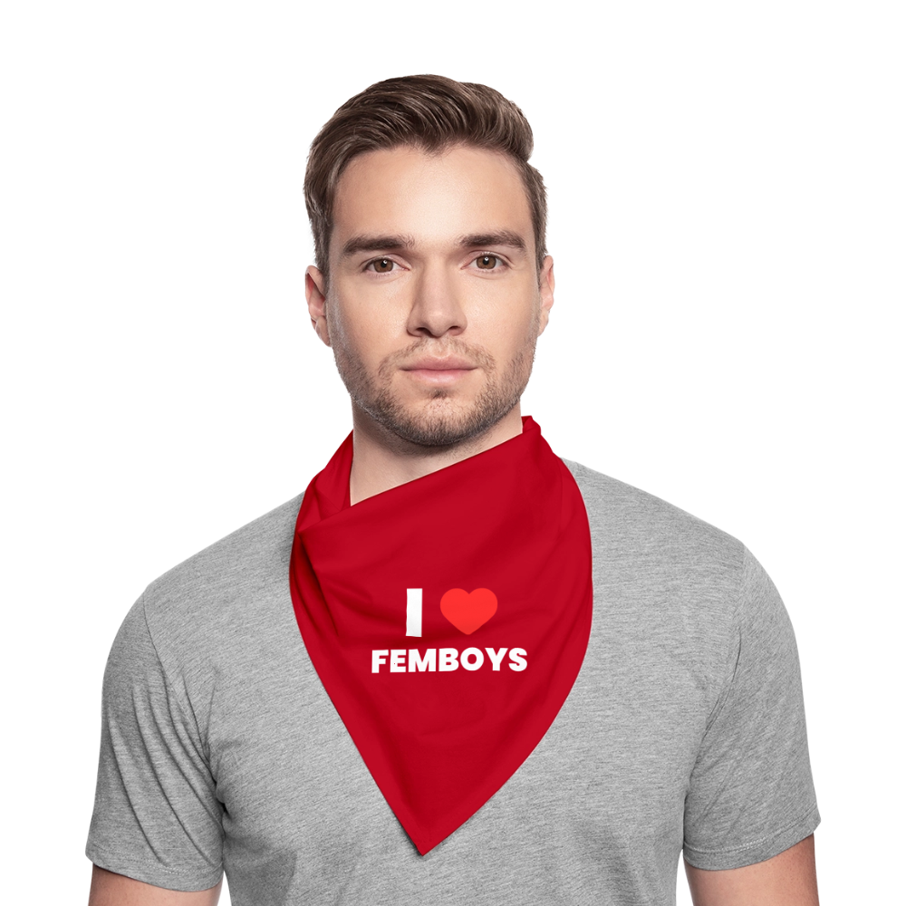 I LOVE FEMBOYS | Kink Fetish Pride Bandana - Rot