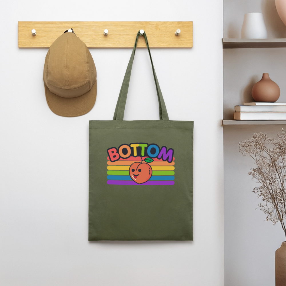 Bottom Gay by PrideLAB | Pride Bio-Stoffbeutel - Khaki