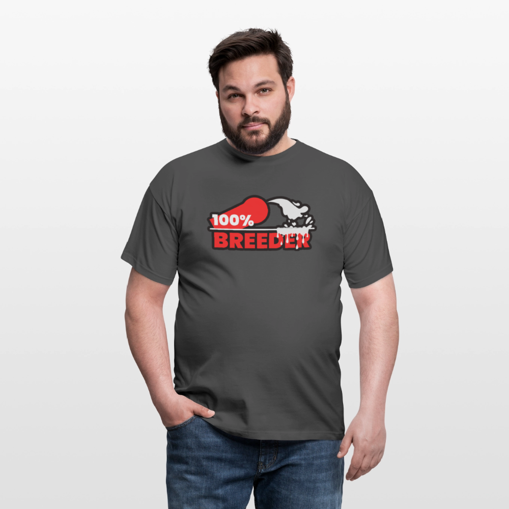 100% BREEDER | Kink Fetish Pride T-Shirt - Anthrazit