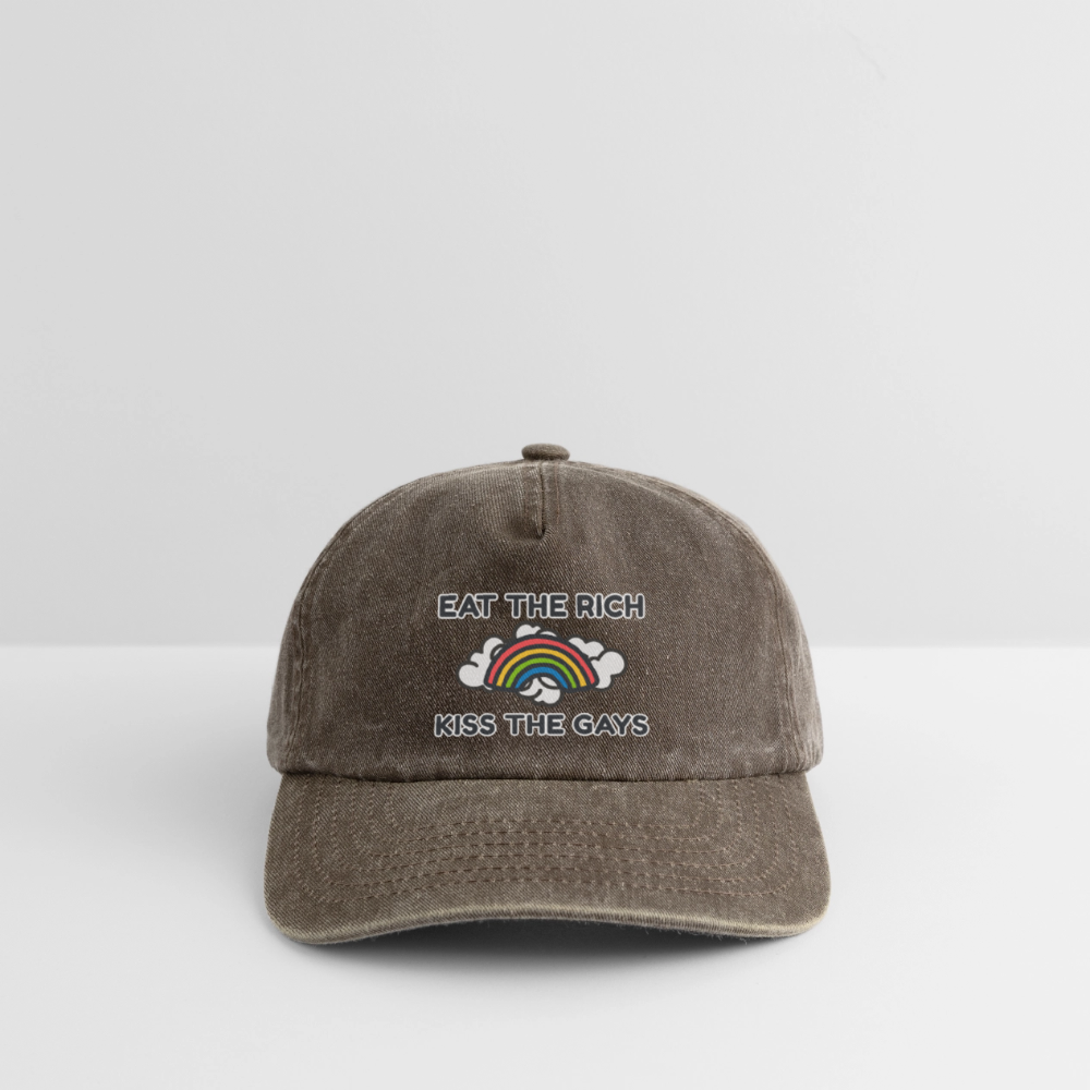 Eat the Rich, Kiss the Gays! Vintage Cap - Vintage Braun