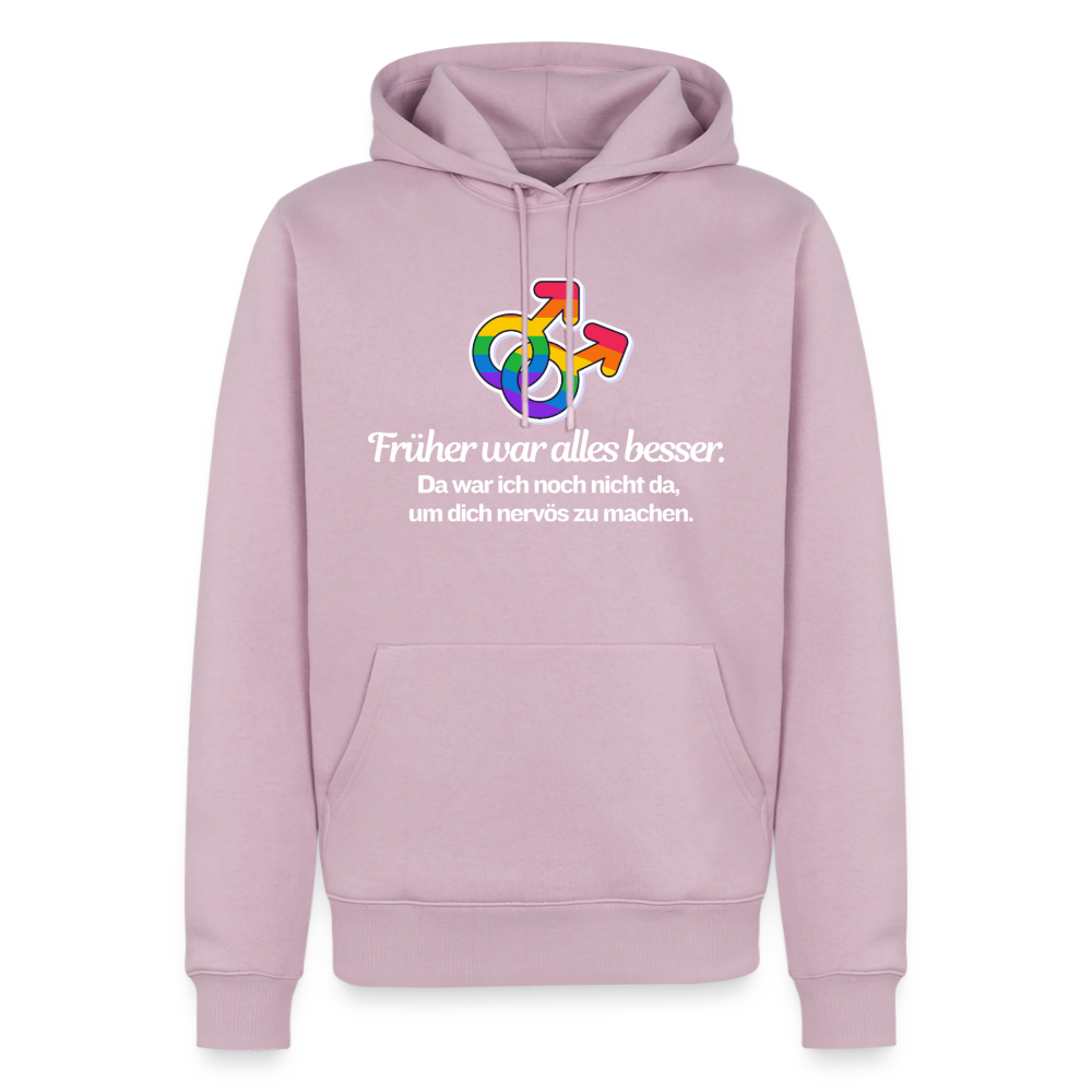 Früher war alles besser Premium Hoodie | Queer Male Symbols Statement - Altrosa