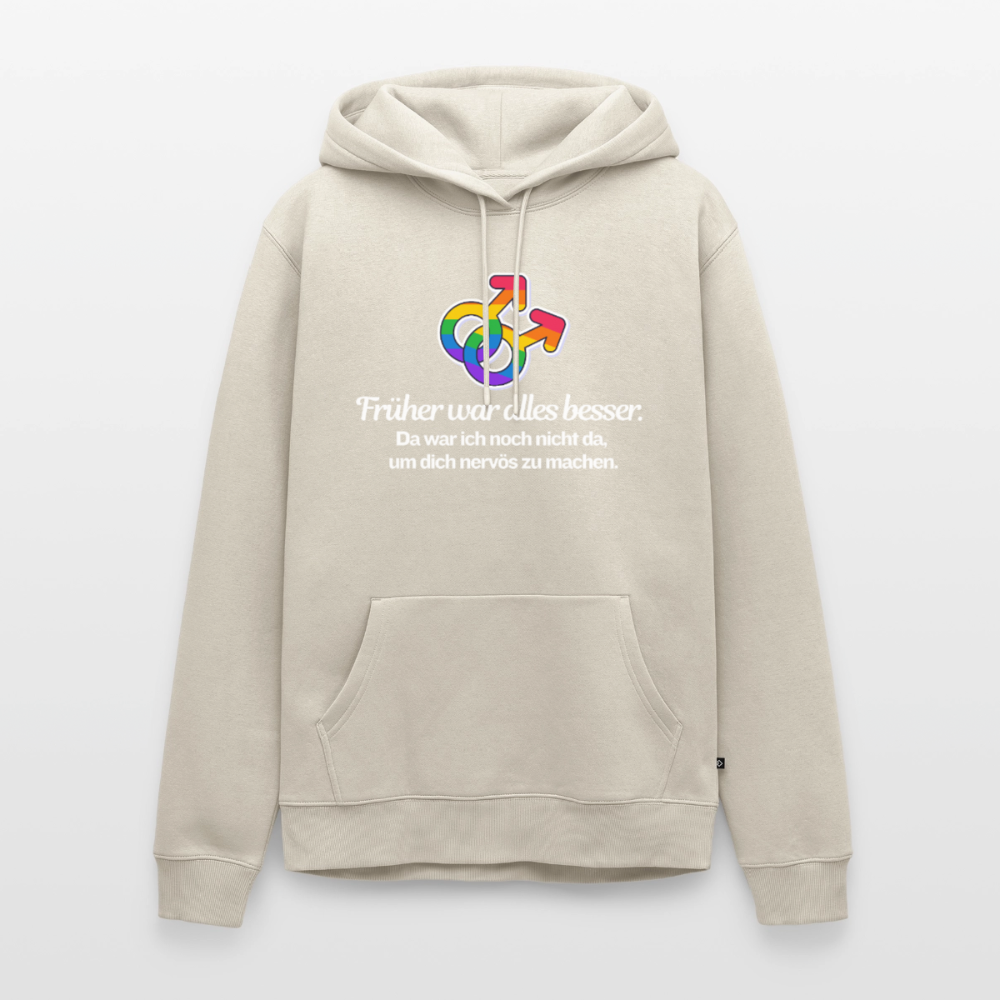 Früher war alles besser Premium Hoodie | Queer Male Symbols Statement - Beige