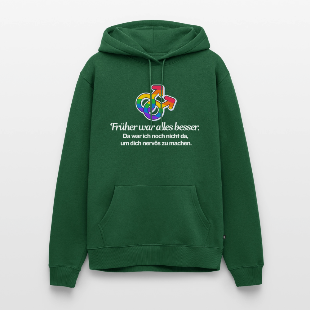 Früher war alles besser Premium Hoodie | Queer Male Symbols Statement - Flaschengrün