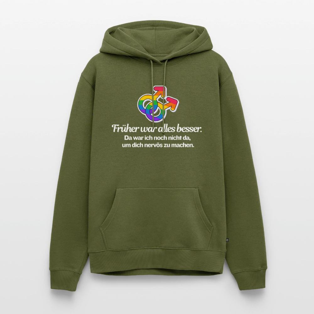Früher war alles besser Premium Hoodie | Queer Male Symbols Statement - Khaki
