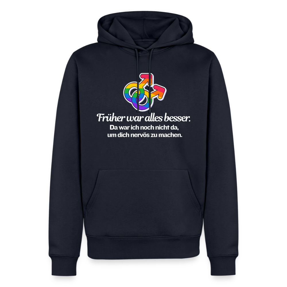 Früher war alles besser Premium Hoodie | Queer Male Symbols Statement - Navy