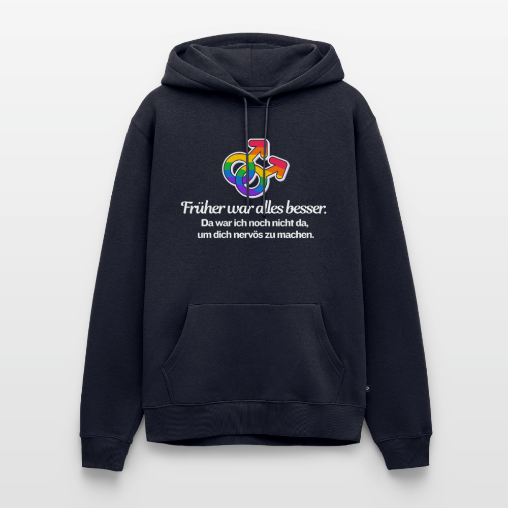 Früher war alles besser Premium Hoodie | Queer Male Symbols Statement - Navy