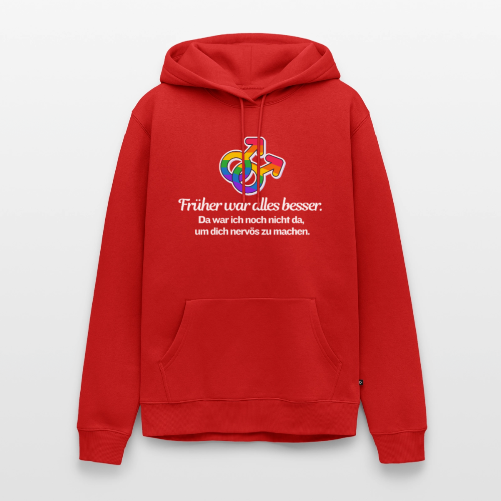 Früher war alles besser Premium Hoodie | Queer Male Symbols Statement - Rot