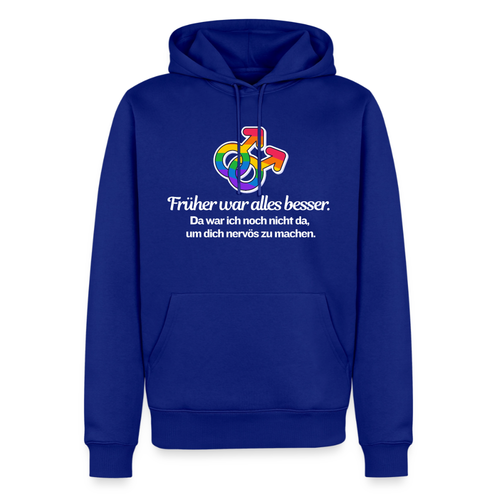 Früher war alles besser Premium Hoodie | Queer Male Symbols Statement - Royalblau