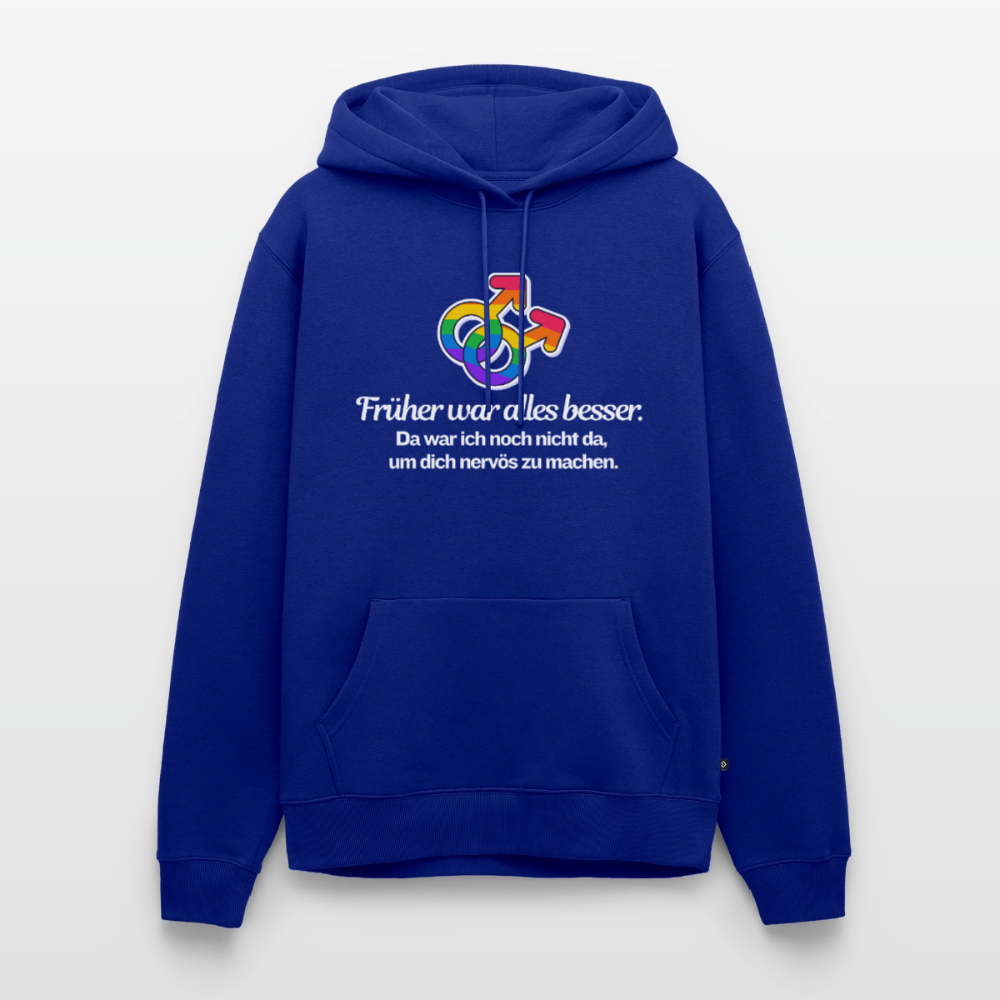Früher war alles besser Premium Hoodie | Queer Male Symbols Statement - Royalblau