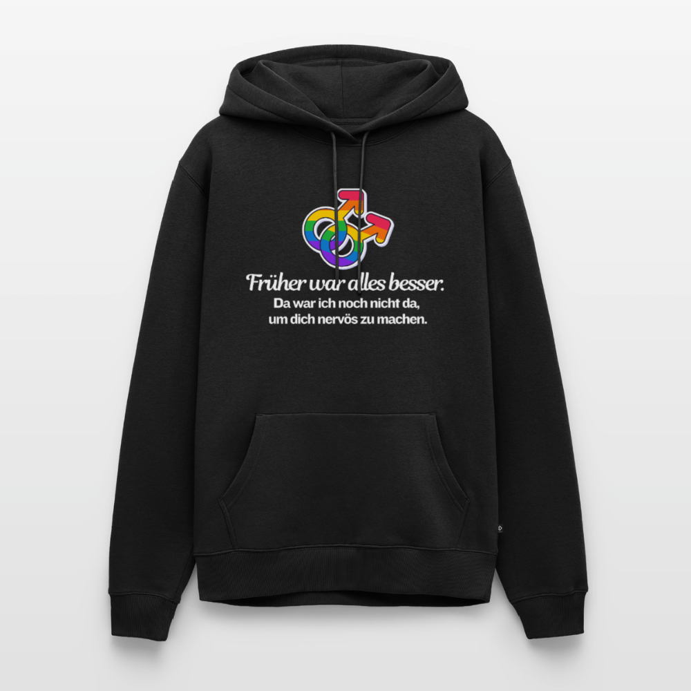 Früher war alles besser Premium Hoodie | Queer Male Symbols Statement - Schwarz
