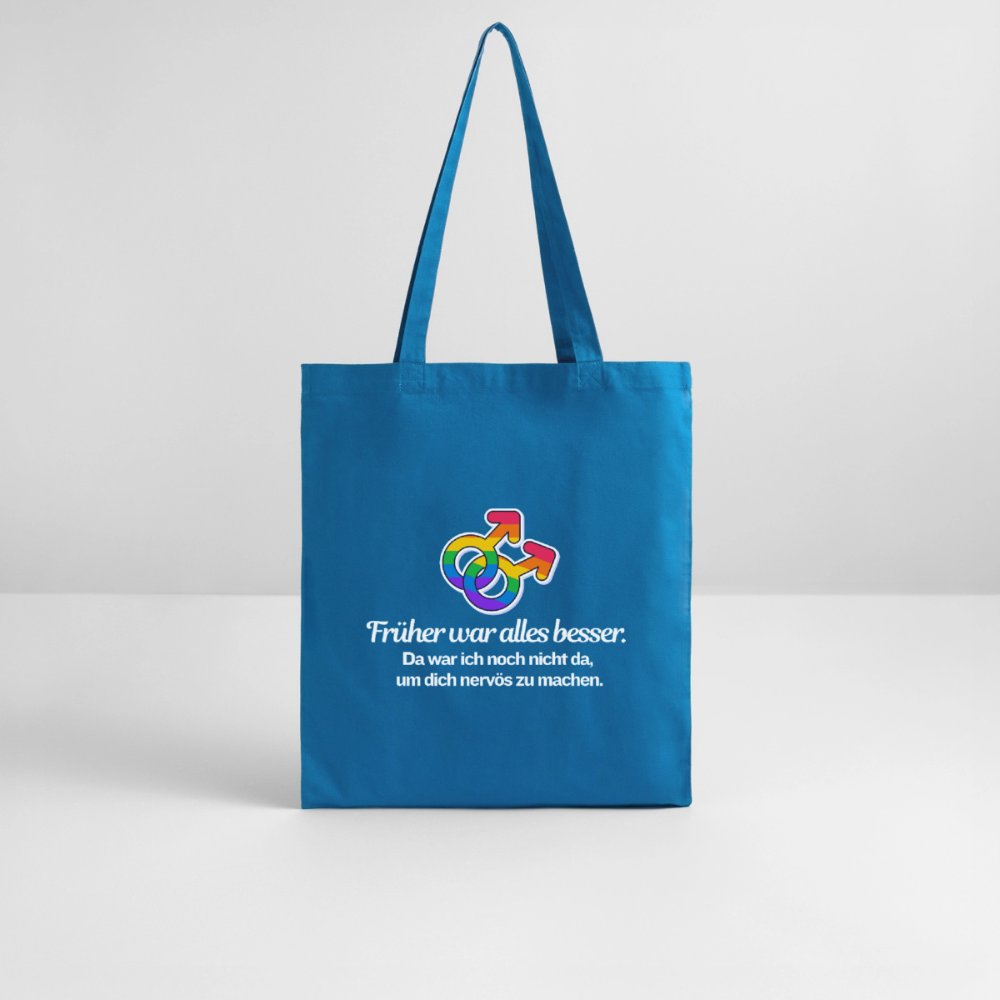 Früher war alles besser - Stanley/Stella Bio-Stoffbeutel | Queer Statement Bag - Königsblau