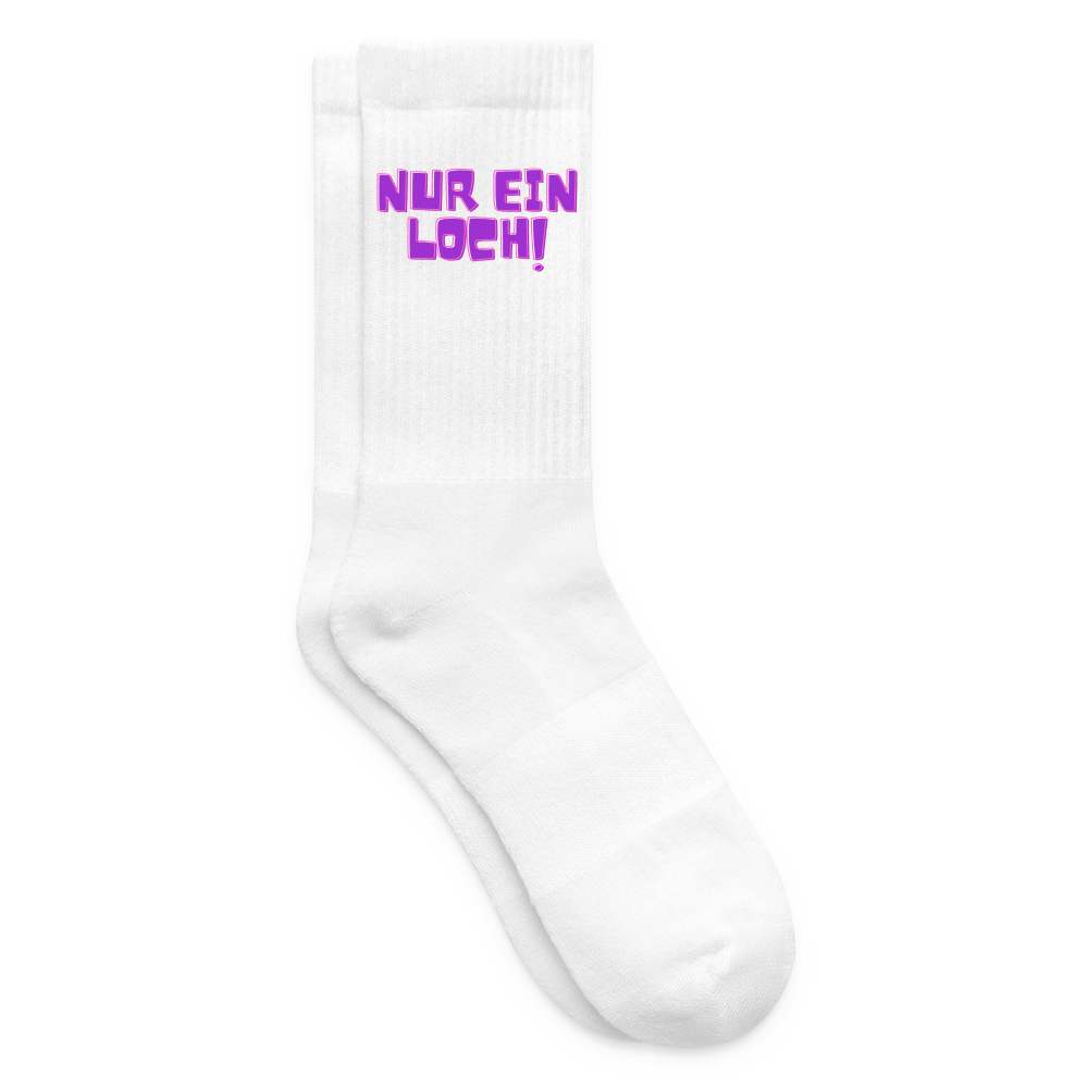 Nur ein Loch! | Kink Fetish Pride Tennissocken - Weiß