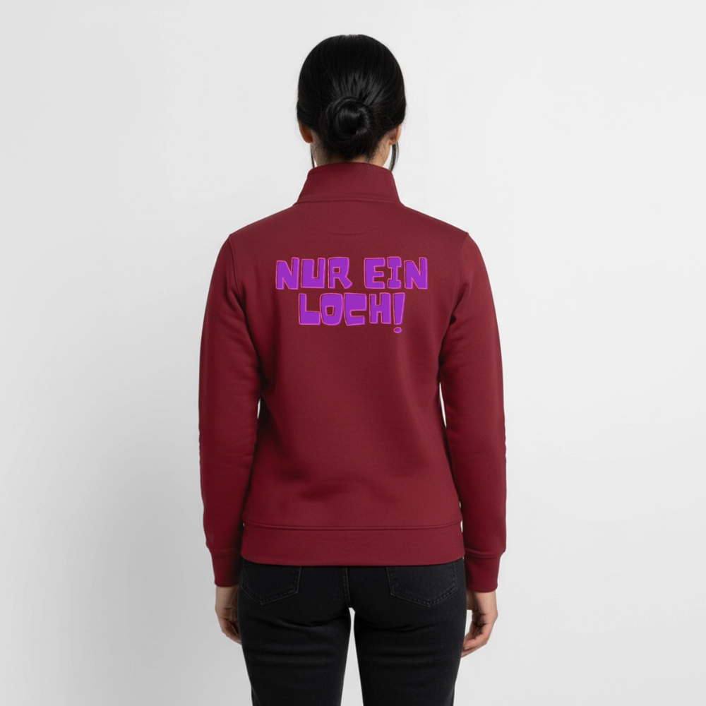 Nur ein Loch! | Kink Fetish Pride Zip Sweatshirt von Stanley/Stella - Burgunderrot