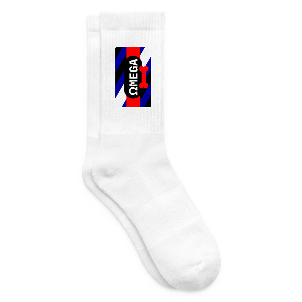 OMEGA Puppy Flag | Puppy Kink Pride | Tennissocken - Weiß