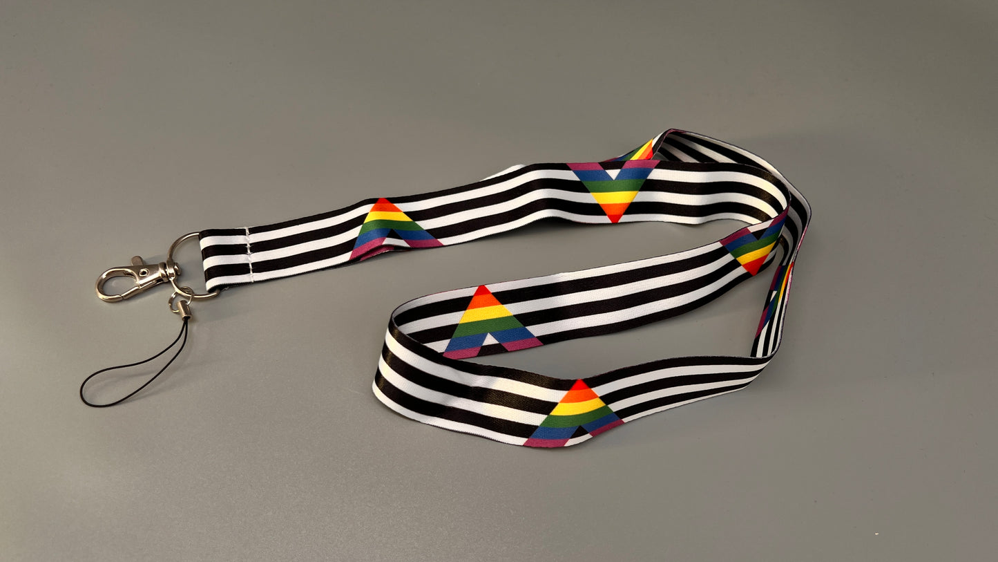 Straight Ally Schlüsselband, lang, mit Karabinerhaken