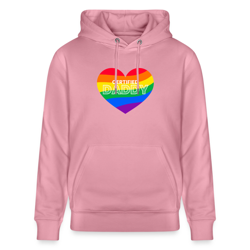 Lila Traum Bio-Hoodie mit farbenprächtigem CERTIFIED DADDY Kink Statement