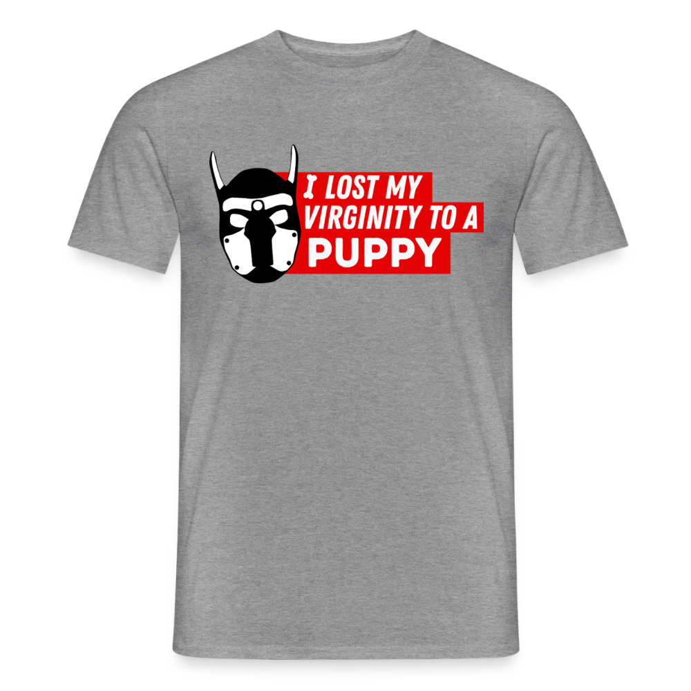 Graphit meliertes T-Shirt mit frechem Puppy Kink Design