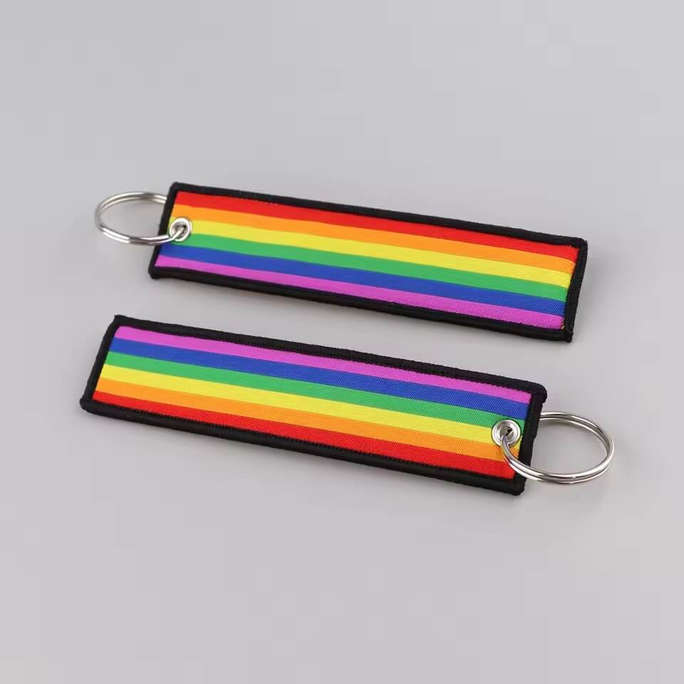 Rainbow Pride Schlüsselanhänger (Pride Textilband kurz)