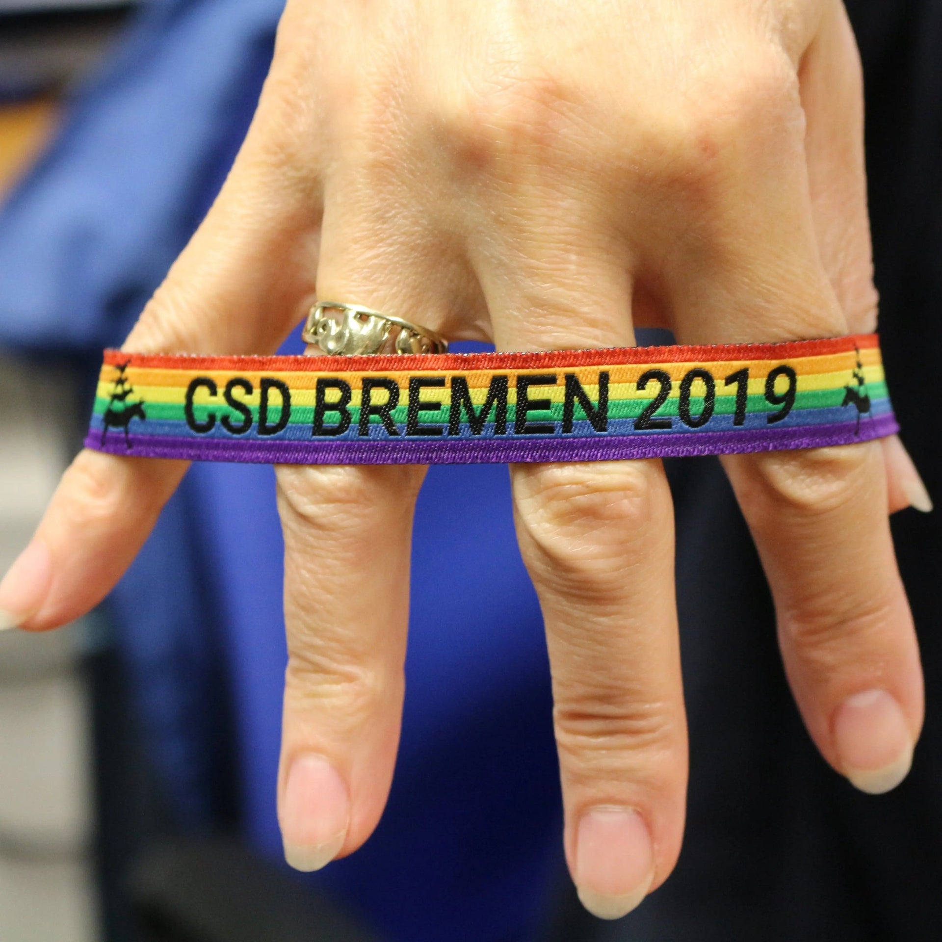 Pride-Armband des CSD Bremen 2019 (Stoffarmband) - PrideMerch.de - Team Behinderte im Queer Cities e.V.