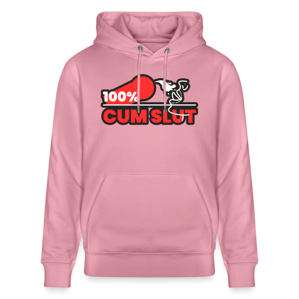 Lila Traum Bio-Hoodie mit frechem 100% Cum Slut Kink Statement